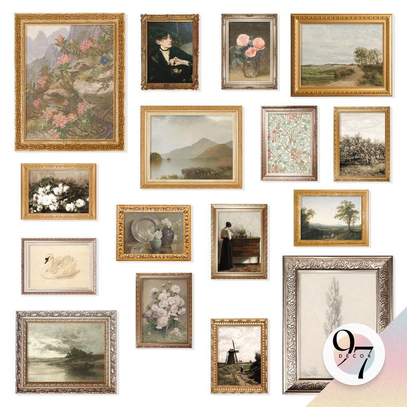 97 Decor Large 11x14 Vintage Wall Art Prints Rustic Cottage Core Wall Decor Vintage Pictures Wall Decor Cozy French Country Posters Spring Gallery Wall Prints For Home Bedroom 11x14 Unframed