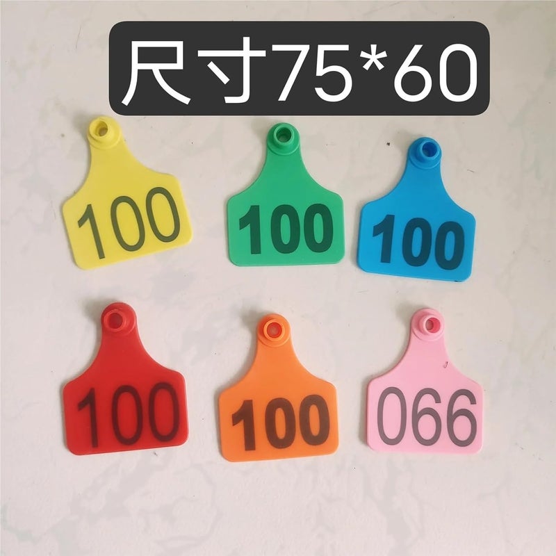 100pcs Cattle Ear Tags Breeding Equipment Printing Pet Products Farm Animal Supplies(Pink) - Image 5