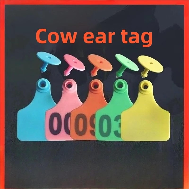 100pcs Cattle Ear Tags Breeding Equipment Printing Pet Products Farm Animal Supplies(Pink) - Image 2