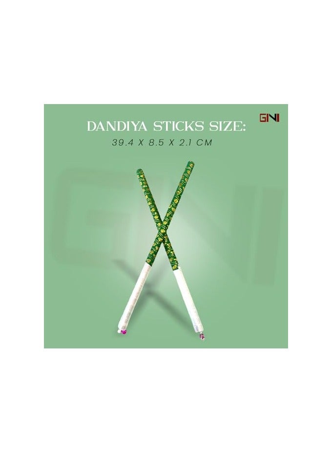 GINI Large Dandiya Sticks – Colorful Traditional Dance Sticks For Navratri, Garba & Cultural Performances - Image 2