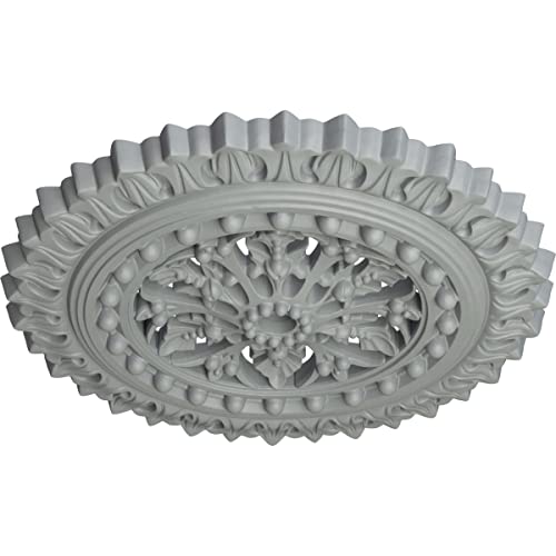 Ekena Millwork CM18SK 18 1/2-Inch OD x 1 1/8-Inch ID x 1 1/2-Inch Sellek Ceiling Medallion - Image 2