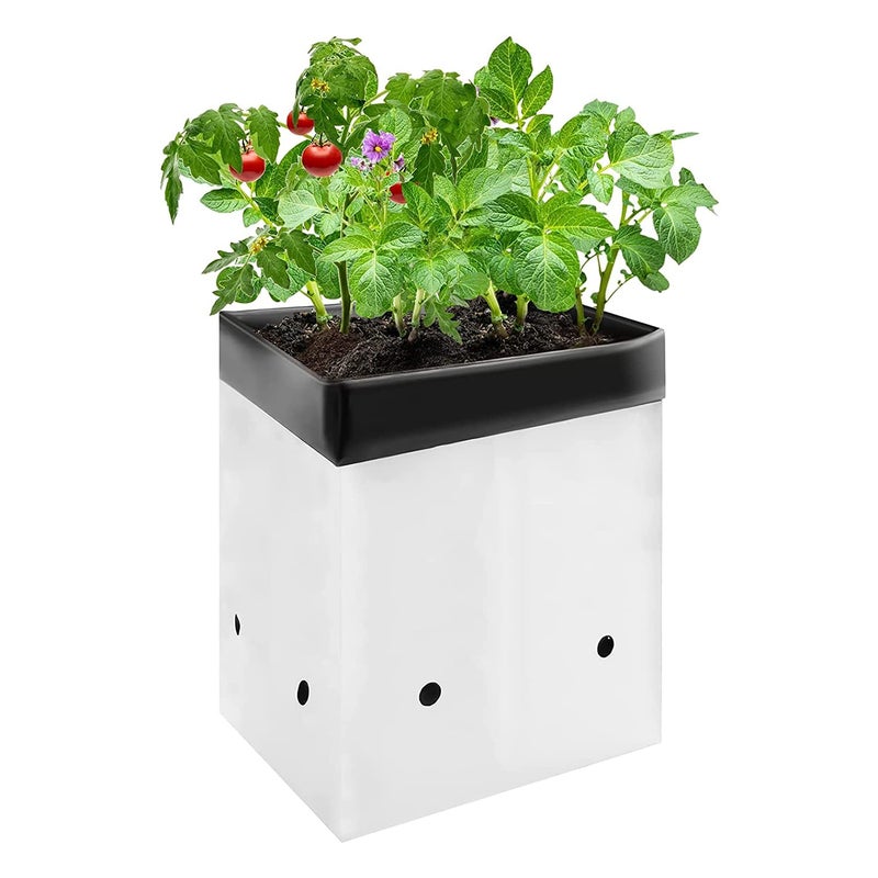 VIVOSUN 50Pack 5 Gallon Grow Bags for Plants BlackandWhite Thick Plastic Bags for Potting Seedlings and Rooting - Image 2
