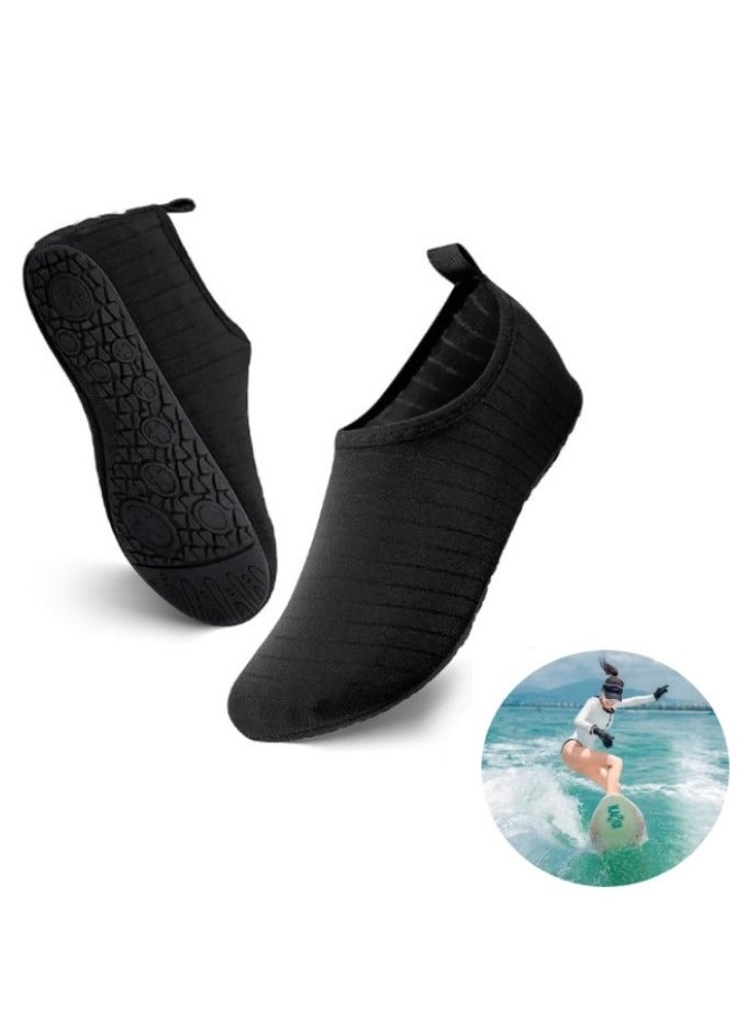 GUDOO Water Shoes for Women Men Kids Barefoot Quick-Dry Aqua Water Socks Slip-on Swim Beach Shoes for Snorkeling Surfing Kayaking Beach Walking Yoga 44-45 - Image 1