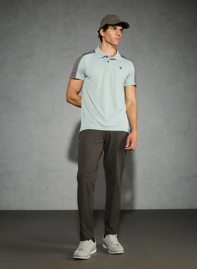 Technosport Technosport Men Olive Solid Relaxed Fit Track Pants