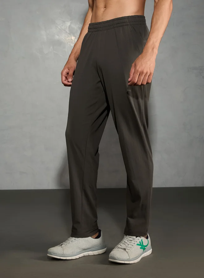 Technosport Technosport Men Olive Solid Relaxed Fit Track Pants