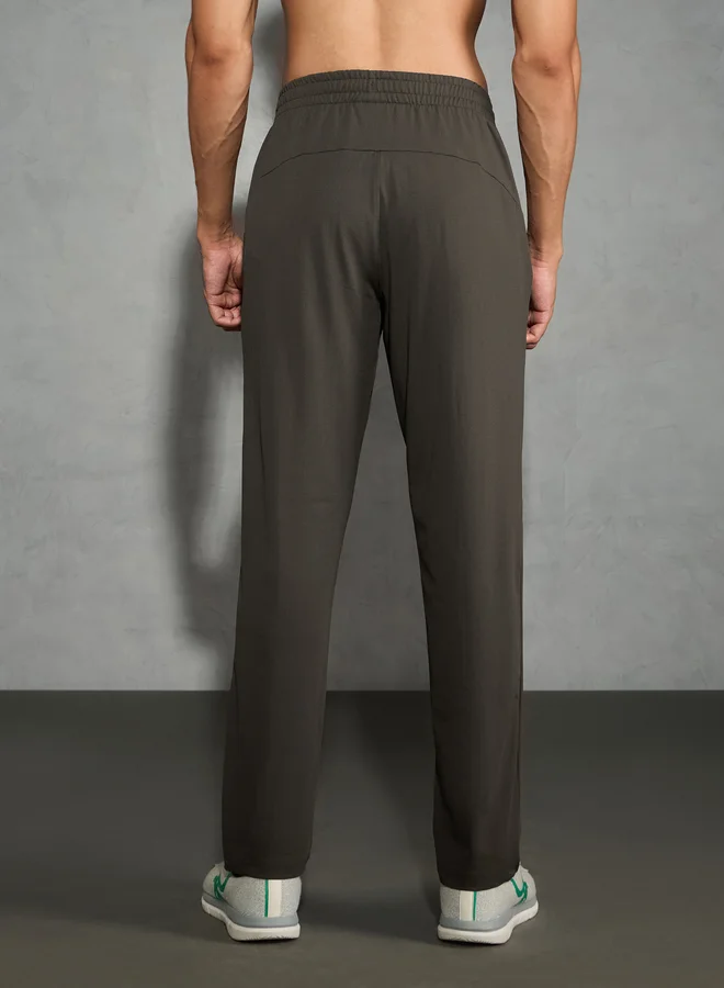 Technosport Technosport Men Olive Solid Relaxed Fit Track Pants
