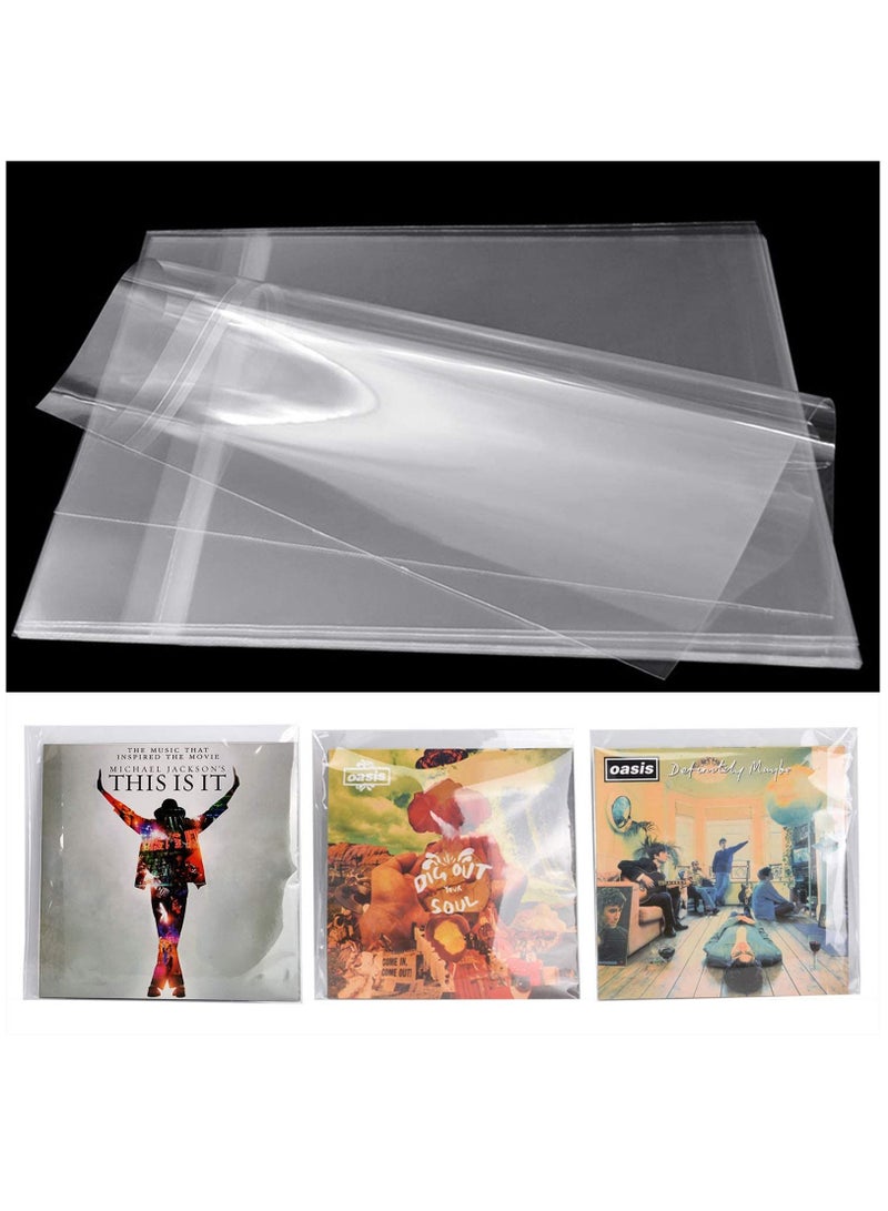 SYOSI Clear Plastic Protective, LP Outer Sleeves Vinyl Record Sleeves Album Covers 12.79" x 12.9" Provide Your LP Collection with The Proper Protection(100PCS) - Image 1