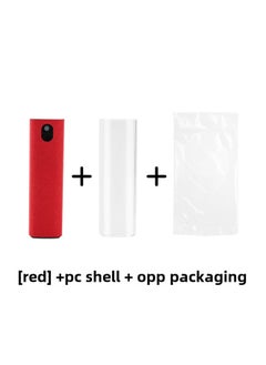 Mobile Phone Screen Cleaner Portable Spray Wipe Integrated Digital Computer Screen Cleaner Mobile Phone Screen Cleaner-Color:Pc Case + Opp Packaging: Red
