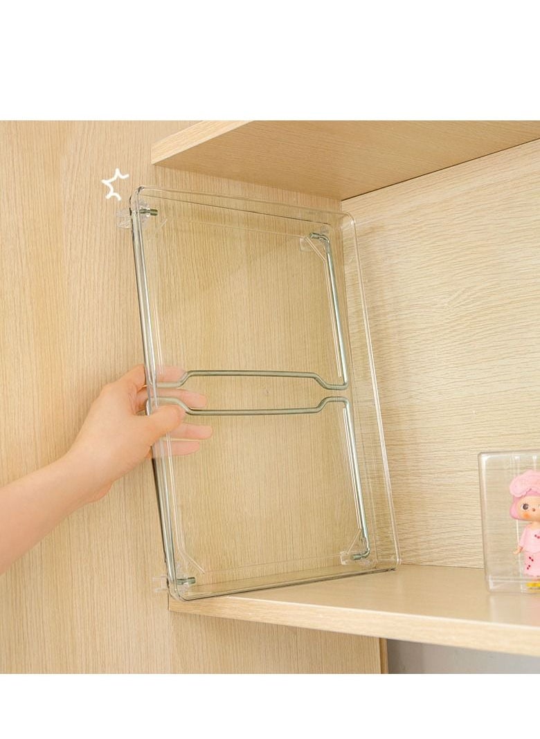 PYEBE - Set of 2 Kitchen Countertop Organizer Stackable Shelf Organizer Corner Storage Rack Foldable Pantry Cabinet Cupboard Counter Shelf Plasitc Spice Rack Bathroom Tray Under Sink Storage Desk Shelf - Image 1
