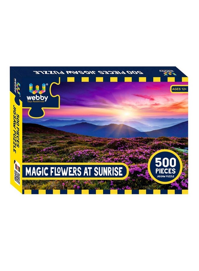 Webby Magic Flowers at Sunrise Jigsaw Puzzle, 500 Pieces - Image 1