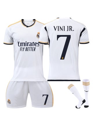 2023-24 Real Madrid Home Football Jersey VINI JR #7 Football Jersey/Shorts Socks Gift Set Kids Size & Adult Size for Fans & Friends - pzsku/Z6A52C5BD1F1D563E4F22Z/45/_/1717732116/dec216ef-0159-45cc-a392-58cd29894fdb
