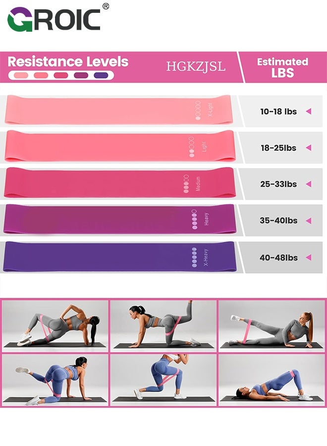 GROIC 14Pcs Pilates Ring and Ball Set, Pilates Ring Set for Women, Workout Equipment Set for Home with 12'' Magic Circle, Mini Ball, Resistance Bands, Hip Thrust Belt for Legs Arms and Thighs - Image 4