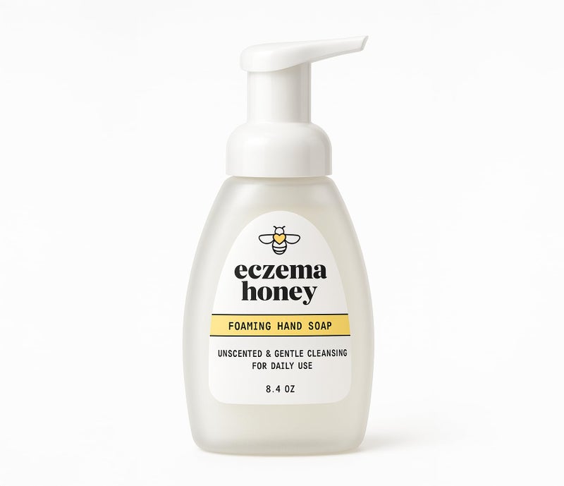 ECZEMA HONEY Gentle Foaming Hand Soap  Gentle Cleanser for Dry Hands  NonToxic Unscented Hand Soap  Natural Hand Cleaner for Bathroom  Kitchen  Organic Honey Handwash 84 Oz
