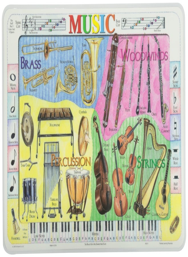 Painless Learning Music Placemat, Medium - Image 1