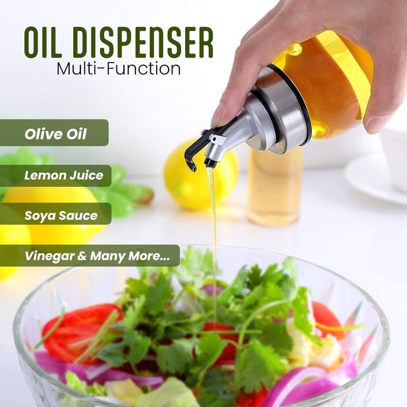 Craftlayout موزع زيت بلاستيكي كرافتلاوت 1 لتر | عبوة من 2 | شفاف، مقاوم للتسرب، حاوية زيت خالية من BPA للزيوت والطعام | ملحق مطبخ متين للتوزيع والتخزين 1000 مل | موزع زيت - Image 4