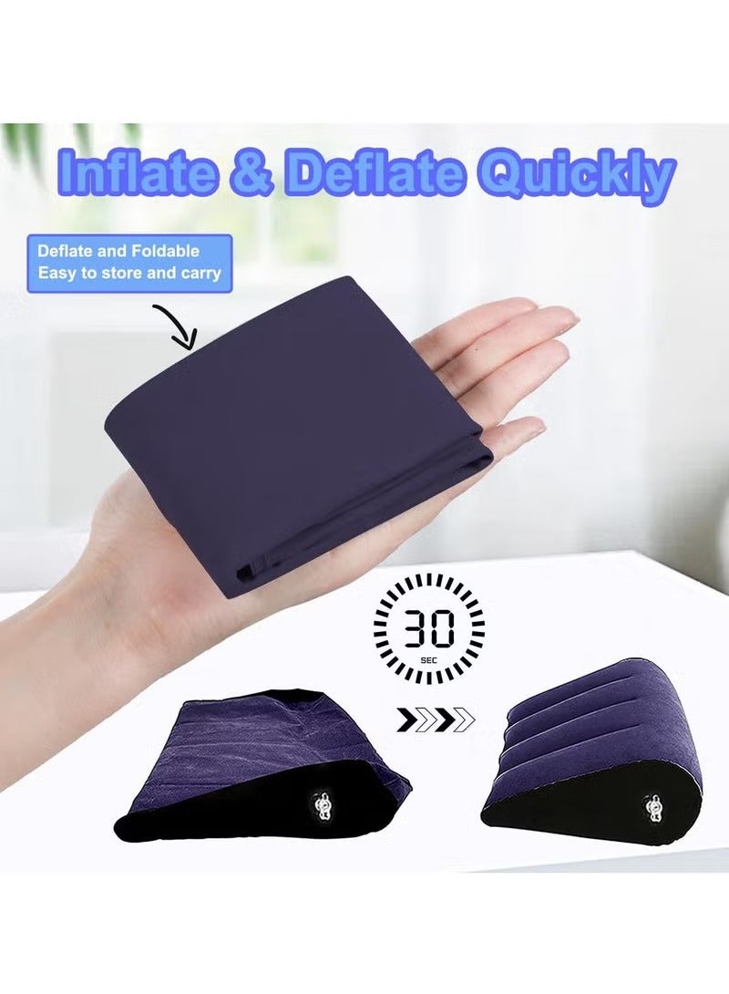 Inflatable Wedge Pillow, Travel Camping Pillow for Sleeping, Portable Body Positioners for Leg Elevation - Image 2
