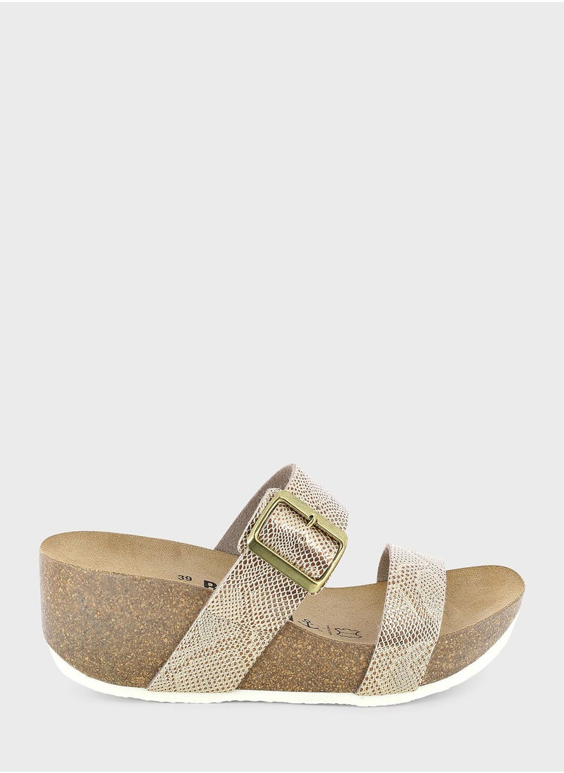 BAYTON Newcastle Double Strap Wedge Sandals  - Image 1