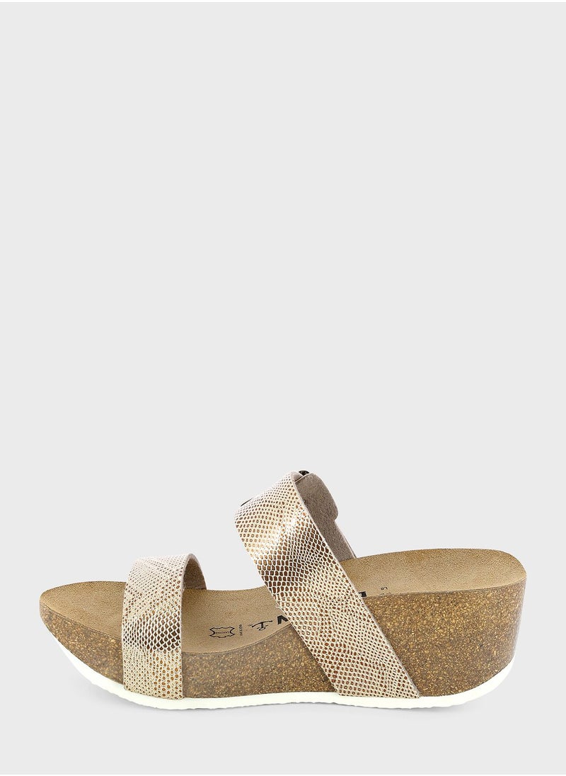 BAYTON Newcastle Double Strap Wedge Sandals  - Image 2