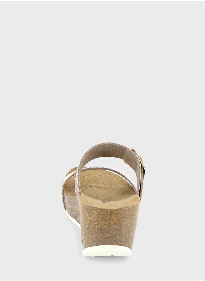 BAYTON Newcastle Double Strap Wedge Sandals