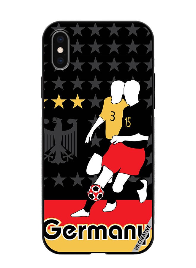 VR CREATIVE Protective Case Cover For Apple iPhone XS Max Germany Football Soccer Players Design Multicolour - Image 1