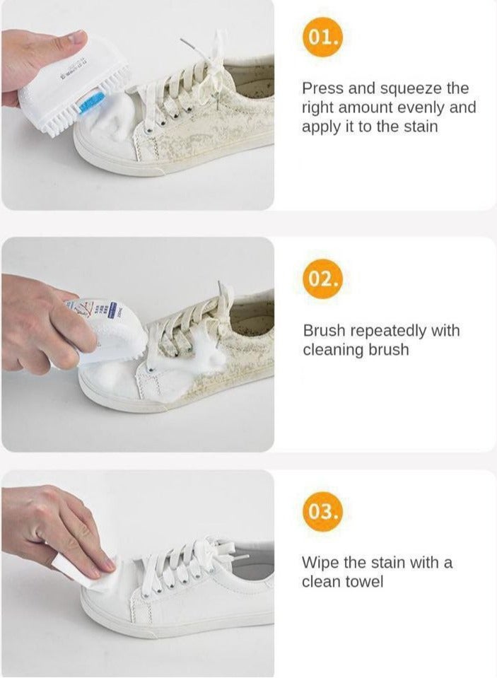 فرشة شوز و منظف أحذية رغوي لفرشة فيها  سائل من الدخل  لي تنظيف عميق الأحذية Z - Image 4