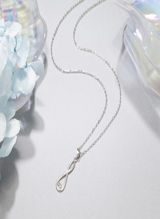 بيرنينج لوف قلادة العمة، هدايا من ابنة الأخت، قلادة فضية بتصميم إنفينيتي للعمة من ابنة الأخت، هدايا عيد ميلاد، مجوهرات عيد الميلاد - Image 4