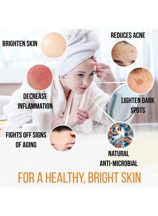 Erbaid Natural Turmeric Soap Bar for Face & Body – Turmeric Skin Brightening Soap Wash for Dark Spots, Intimate Areas, Underarms – Turmeric Reduces Acne, Fades Scars & Cleanses Skin (4 Ounce (Pack of 2)) - Image 2