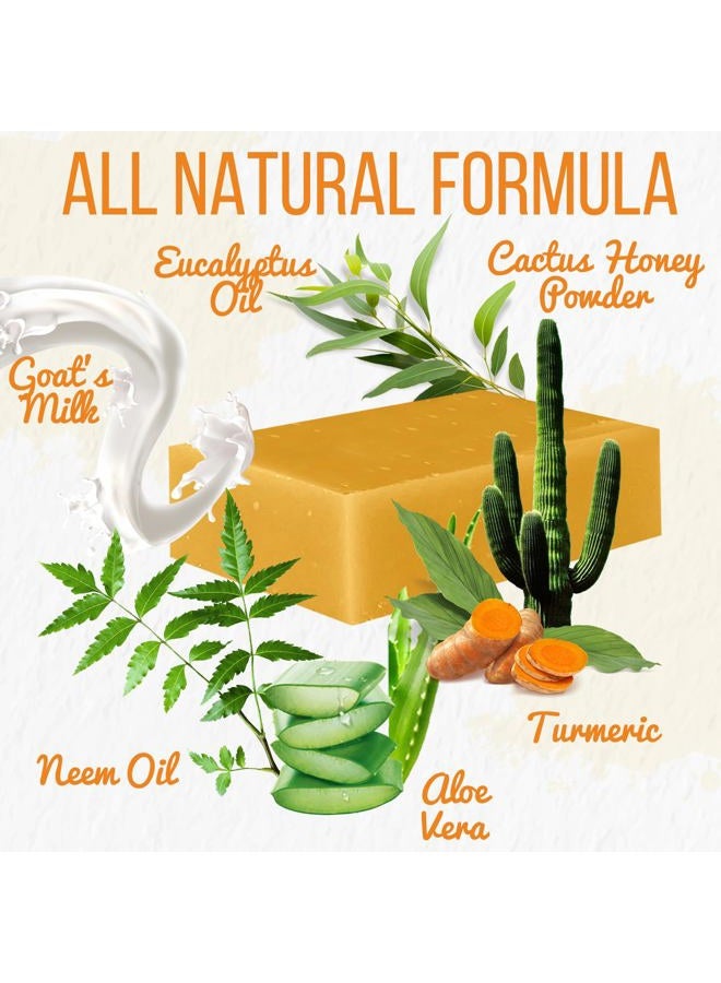 Erbaid Natural Turmeric Soap Bar for Face & Body – Turmeric Skin Brightening Soap Wash for Dark Spots, Intimate Areas, Underarms – Turmeric Reduces Acne, Fades Scars & Cleanses Skin (4 Ounce (Pack of 2)) - Image 5