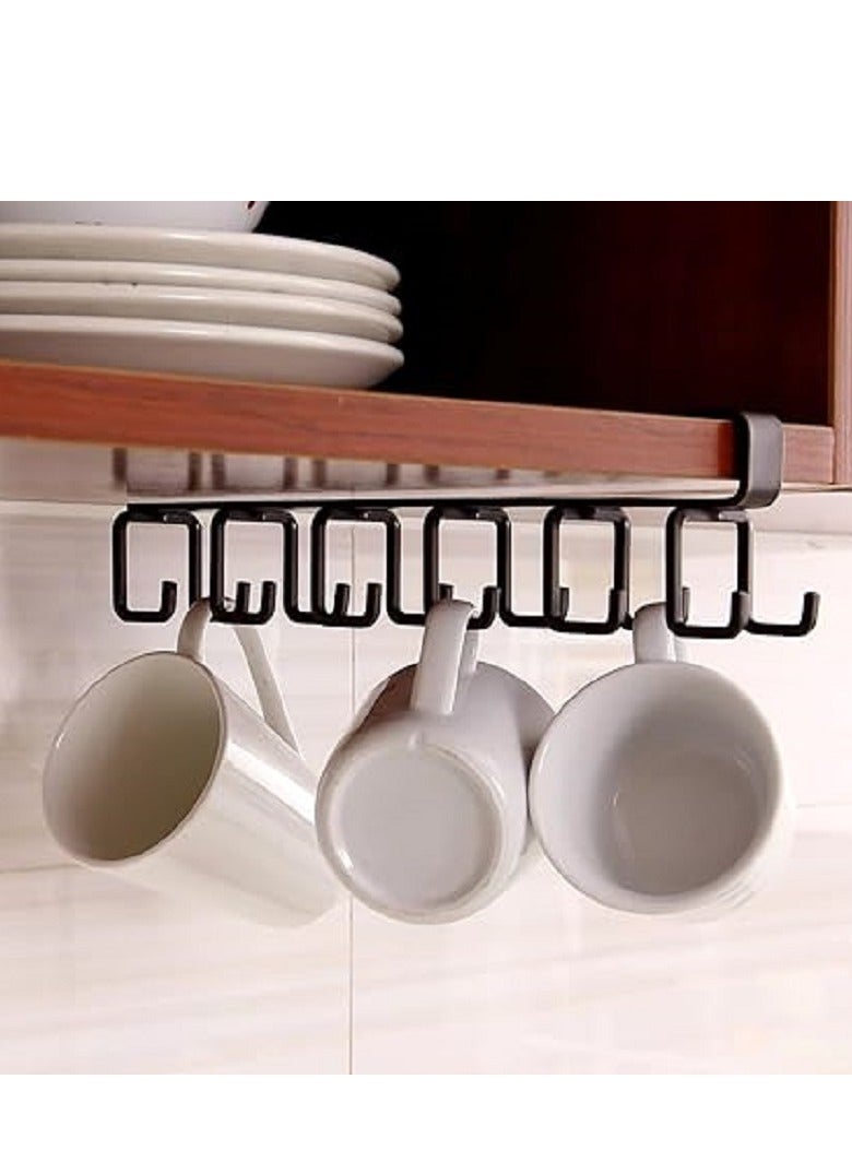Kitchen Cup Holder with Hanging Hardware Without Nails - Cabinet Organizer for Cups and Teacups - Image 1