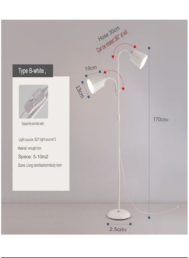 Joshberg Floor Lamp,12W Dual Lights with Three Color Settings for Living Room Bedroom Office Reading Office Piano,USB Charge,Touch Control - Image 4