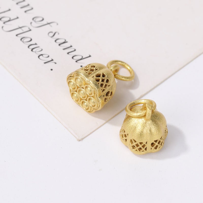 Gold Butterfly Pendant DIY Jewelry Accessories No. 7 hollow lotus pod 
