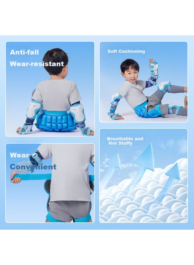 JD.com Kids Protective Pants For Roller Skating Skateboarding Skiing Ice Skating Outdoor Sports Hip Pad Deep Blue - Image 1