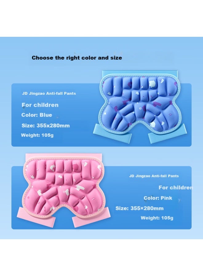 JD.com Kids Protective Pants For Roller Skating Skateboarding Skiing Ice Skating Outdoor Sports Hip Pad Deep Blue - Image 4