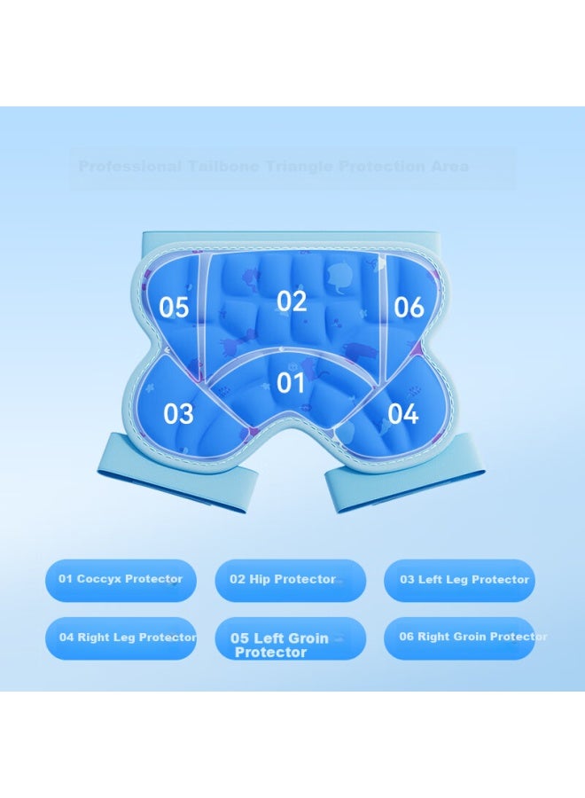 JD.com Kids Protective Pants For Roller Skating Skateboarding Skiing Ice Skating Outdoor Sports Hip Pad Deep Blue - Image 3