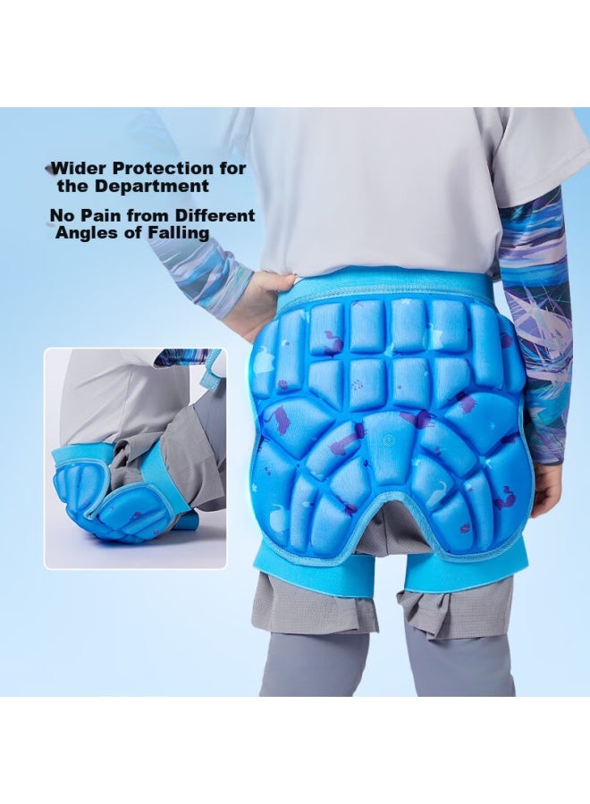 JD.com Kids Protective Pants For Roller Skating Skateboarding Skiing Ice Skating Outdoor Sports Hip Pad Deep Blue - Image 2