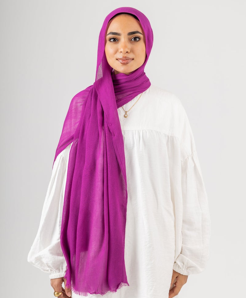Luxurious Cotton Crinkle Scarf — Dewberry