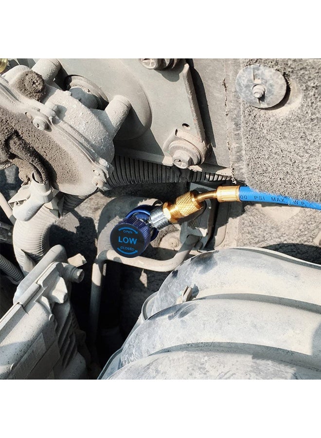 DEFAONS 4240 Adjustable Quick Coupler for Car AC Refrigerant Charging, Low Side R134A AC Connector Adapter with Quick Connect Valve for Automotive Air Conditioning Service Tool - Image 5