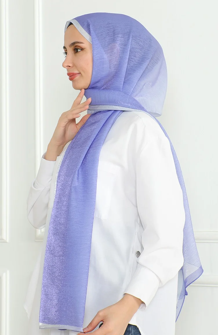Sefa Merve Karaca Degrade Shimmer Shawl 81059-20 Lilac