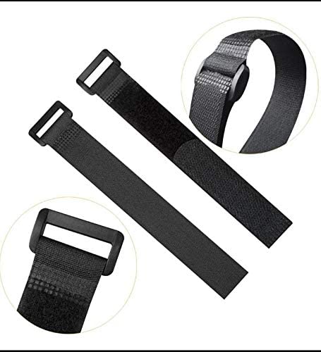 TSGANDHI Cables Strap Cable Ties 16 inch 470mm Adjustable Multipurpose Hook and Loop Securing Straps of Wire Tie Curtain Maker Straps Belts Holders Pack of 10 Black 16mm470mm  - Image 5