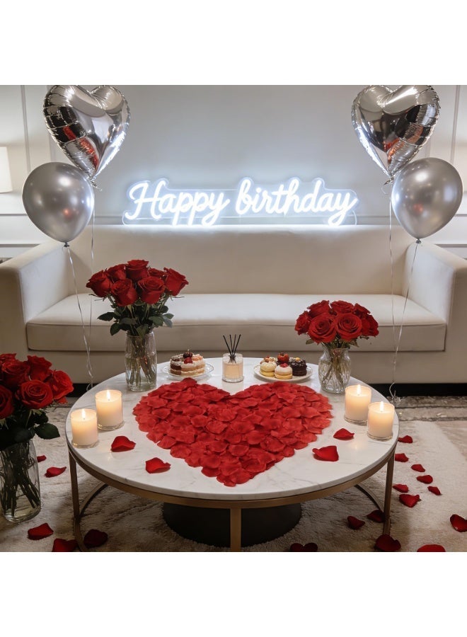 MirageBotanics 2200 PCS Artificial Red Silk Rose Petals for Romantic Night,Wedding,Proposal Anniversary Flower Decorations - Image 5