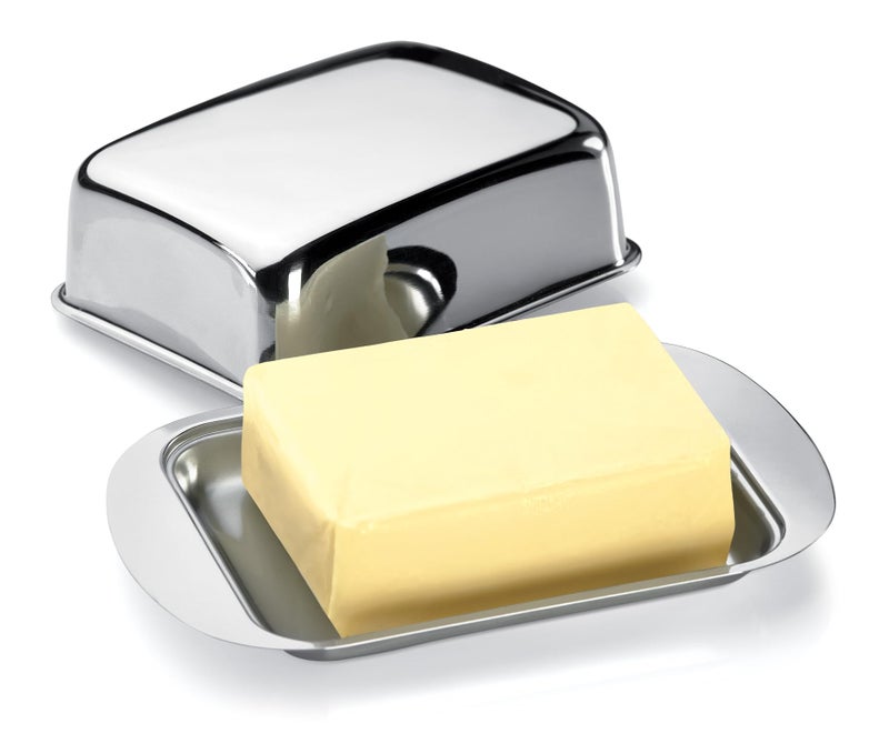 Tescoma 428630.00 Butter Dish with lid, stainless steel, for refrigerator - Image 1