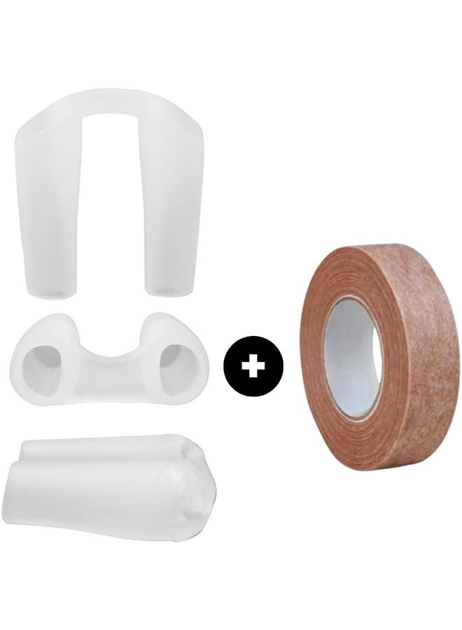 Ailily Face healthly Silicone Nostril Retainer and Micropore Tan Surgical Tape 1.25cm Wide, Nose Pad for Surgery, Nose Retainer Rhinoplasty, Retainer for Work Surgery,%100 Silicone Nose Stud Nose Shaper (No.7) - Image 3