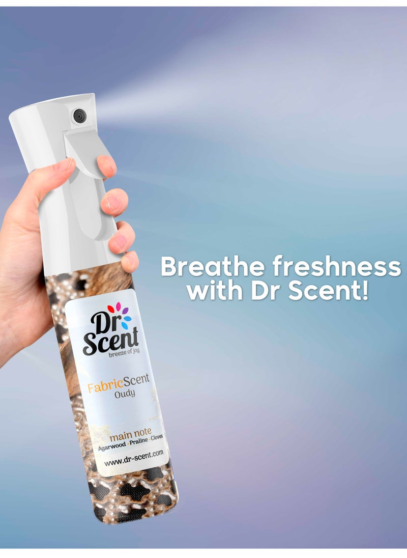 Dr Scent Fabric Spray Oudy - Main note Agarwood Praline Clove - 300ml  - Image 4