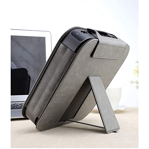 Oaky Mac Mini Case Compatible with Mac Mini M2, M2 Pro 2023 [ Shock Absorbent ] Pouches PU Leather Kickstand Wallet Cover Durable Protect Flip Case for Apple Mac Mini Cover - Grey - Image 4