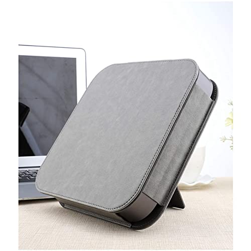 Oaky Mac Mini Case Compatible with Mac Mini M2, M2 Pro 2023 [ Shock Absorbent ] Pouches PU Leather Kickstand Wallet Cover Durable Protect Flip Case for Apple Mac Mini Cover - Grey - Image 5