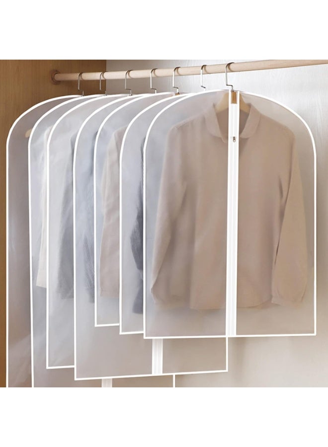 Wolpin 5 Pcs Coat Cover Set Men's Blazer/Saree Cover/Bag with Zipper Closure/Clothes Organiser/Dust-proof Jacket/Dress for Wardrobe Large (60 x 100 cm), Ethylene Vinyl Acetate - Image 1