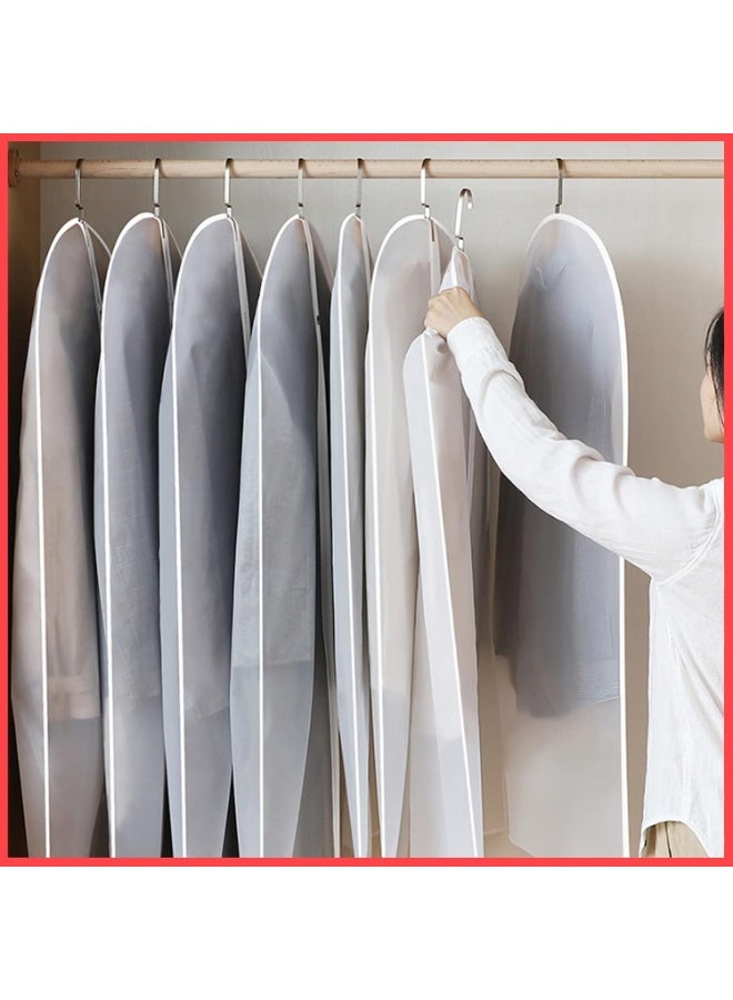 Wolpin 5 Pcs Coat Cover Set Men's Blazer/Saree Cover/Bag with Zipper Closure/Clothes Organiser/Dust-proof Jacket/Dress for Wardrobe Large (60 x 100 cm), Ethylene Vinyl Acetate - Image 5