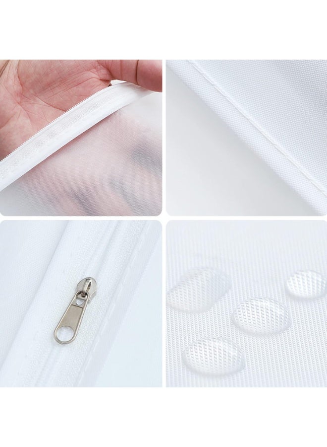 Wolpin 5 Pcs Coat Cover Set Men's Blazer/Saree Cover/Bag with Zipper Closure/Clothes Organiser/Dust-proof Jacket/Dress for Wardrobe Large (60 x 100 cm), Ethylene Vinyl Acetate - Image 3