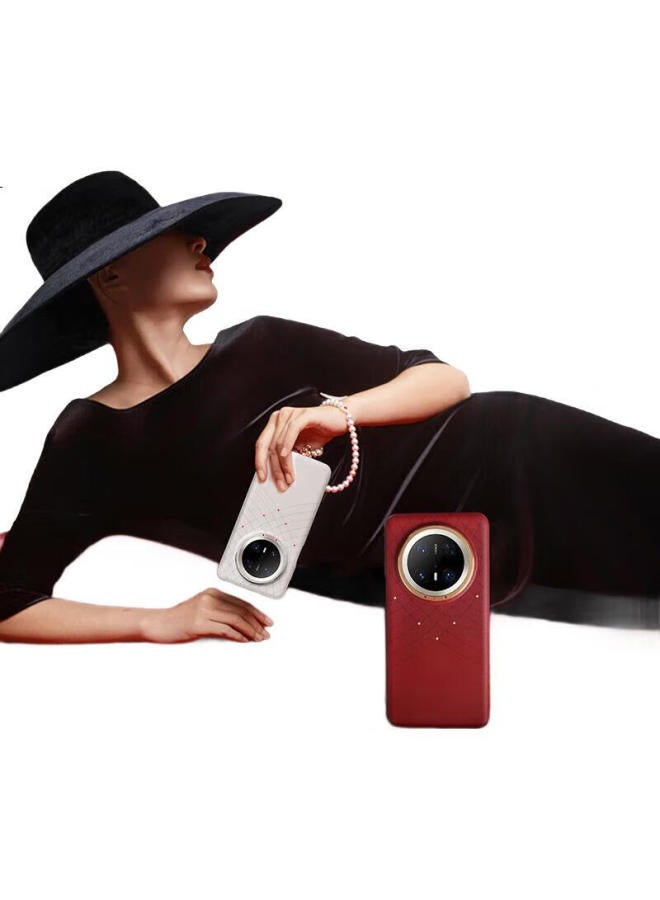 Defense [Huawei Certified Brand] Suitable For Huawei Mate 70 Pro Phone Case Snake Year Limited Edition Plain Leather 70 Pro+ Protective Case Full Coverage Anti-Drop Tahiti Grey - Image 1