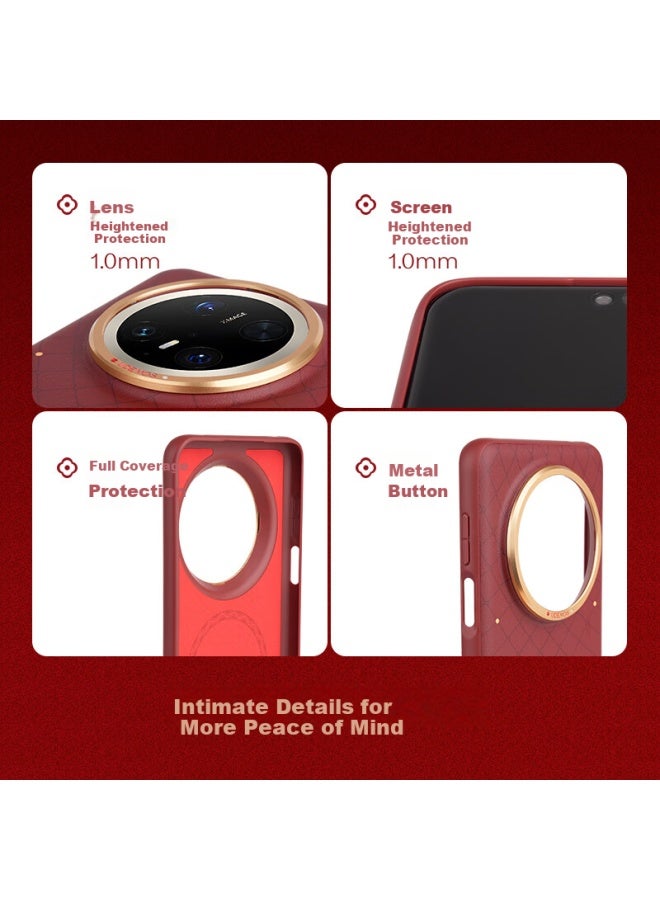 Defense Suitable For Huawei Mate 70 Pro Phone Case Snake Year Limited Edition Plain Leather 70 Pro+ Protective Case Full Coverage Anti-drop Tahiti Grey - Image 3